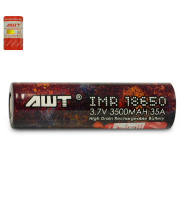 Køb AWT batteri 18650 på hele 3500 mAh til E-cigaret med variable volt, eller til f.eks lommelygte! 